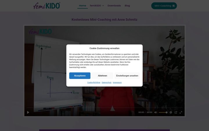 Screenshot of femikido.de