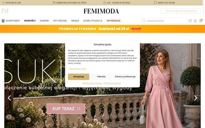 Snímek obrazovky femimoda.pl