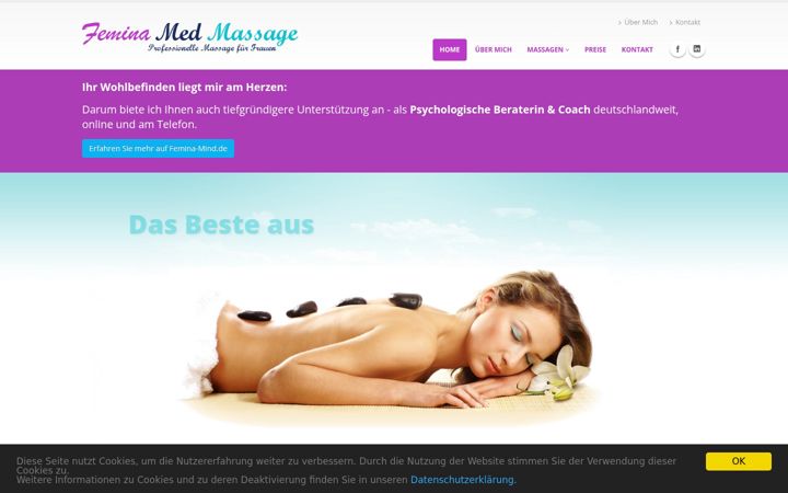 Screenshot of femina-medmassage.de