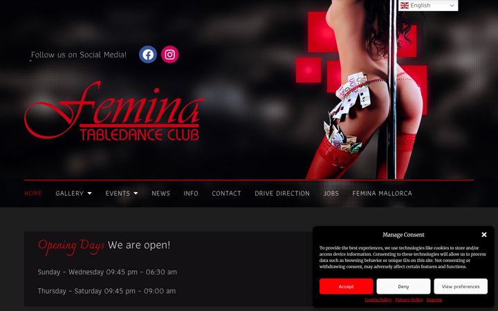 Screenshot of femina-tabledance.de