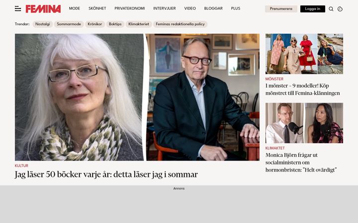 Screenshot of femina.se