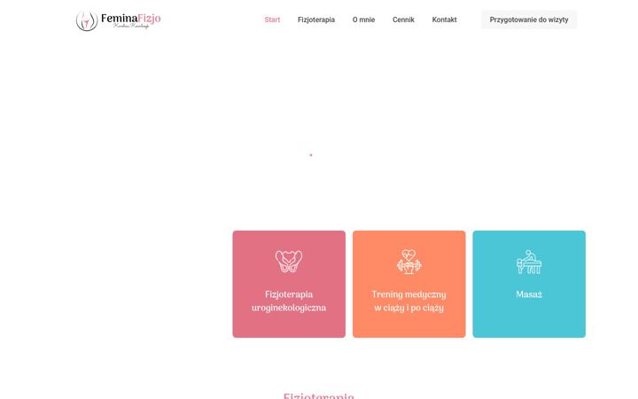 Screenshot of feminafizjo.pl