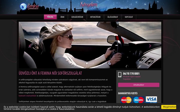 Screenshot of feminasoforszolgalat.hu