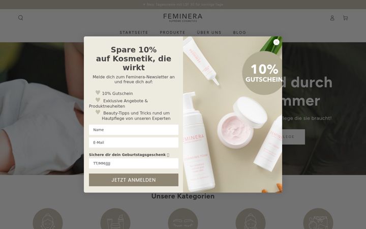 Screenshot of feminera.de