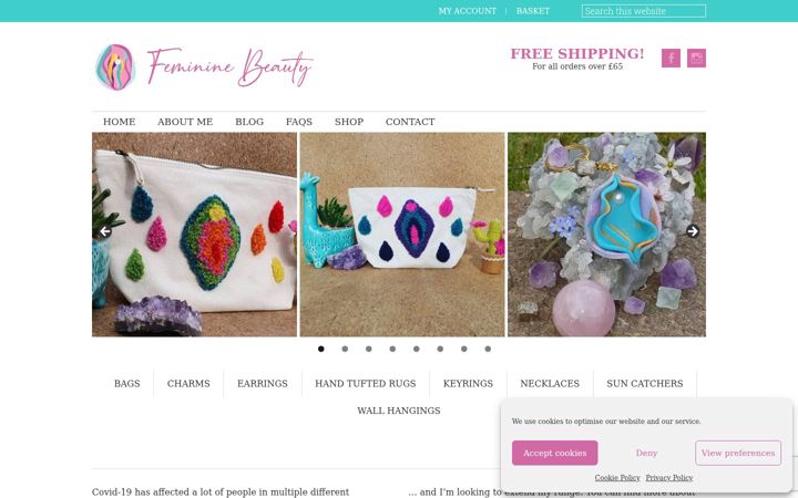 Screenshot of femininebeauty.co.uk