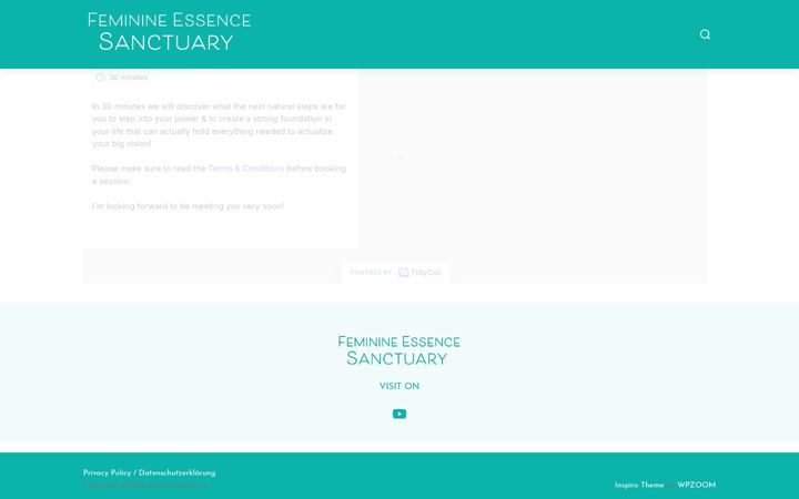 Screenshot of feminineessencesanctuary.com