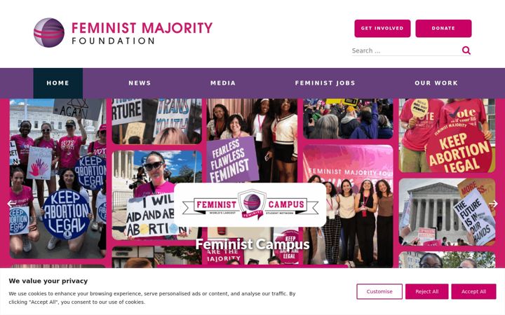 Screenshot of feminist.org