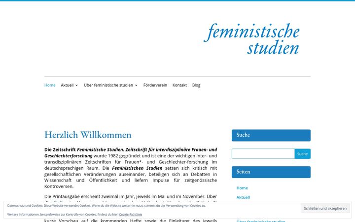 Screenshot of feministische-studien.de