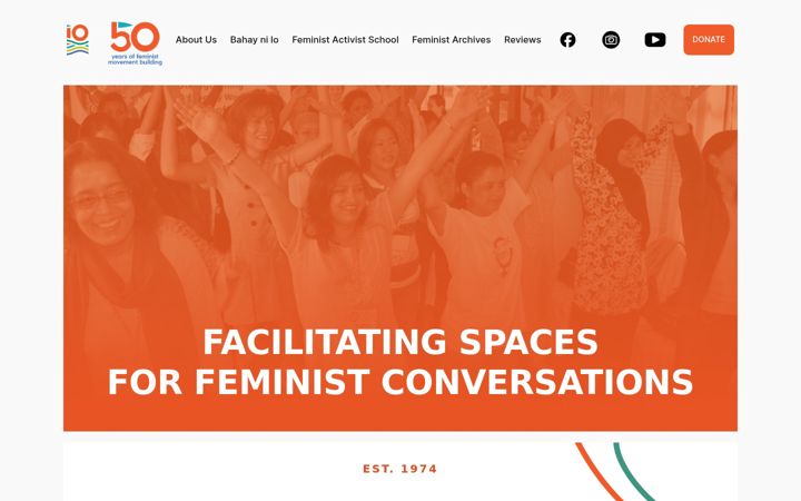 Ekrano kopija feminists.io
