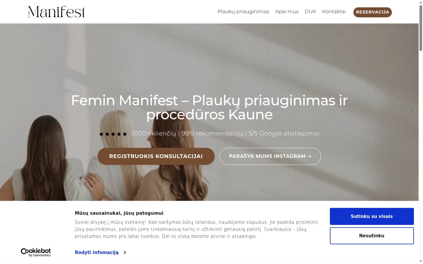 Képernyőkép a bármilyen interakció előtt megjelenő hozzájárulási bannerről