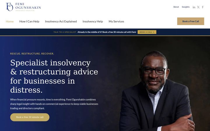 Screenshot of femiogunshakin.com
