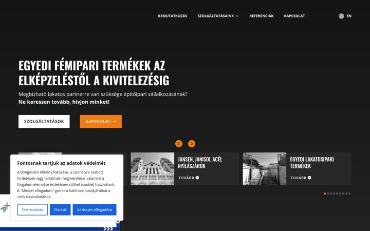 Screenshot of femiparitermekek.hu