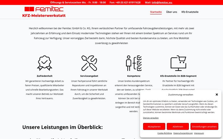 Screenshot of femitec.eu