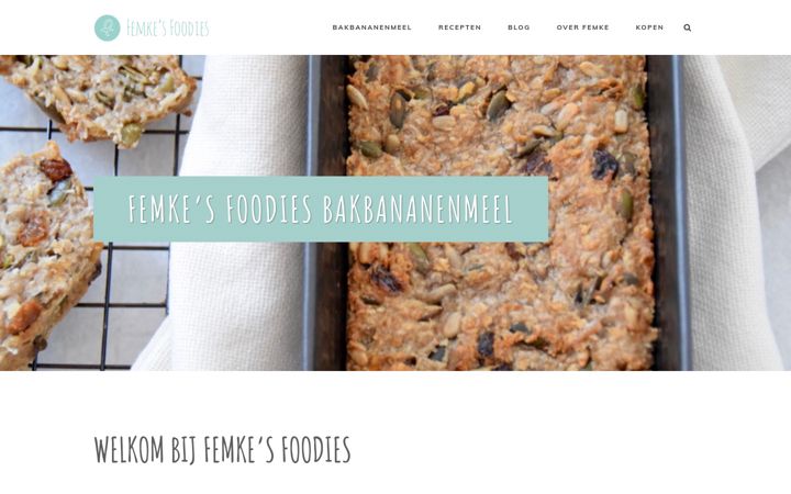 Screenshot von femkesfoodies.nl
