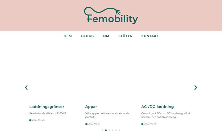 Captura de pantalla de femobility.se