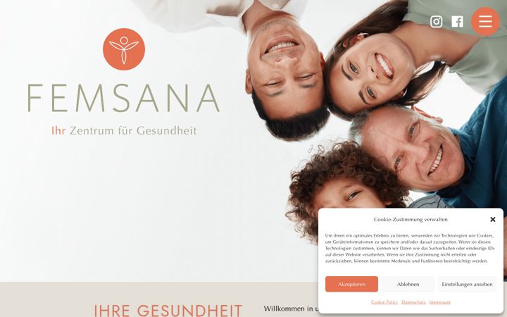 Screenshot of femsana.at