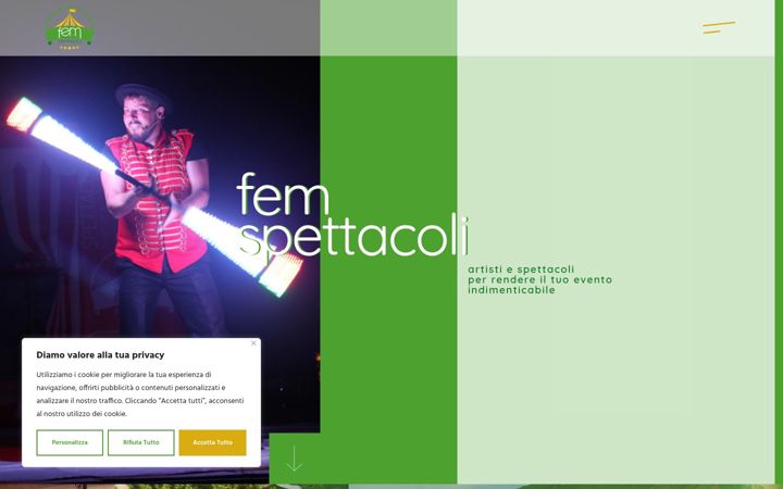 Screenshot of femspettacoli.com