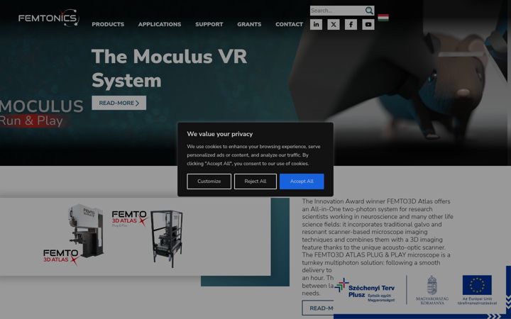 Screenshot of femtonics.eu
