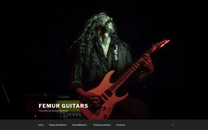 Screenshot of femurguitars.com