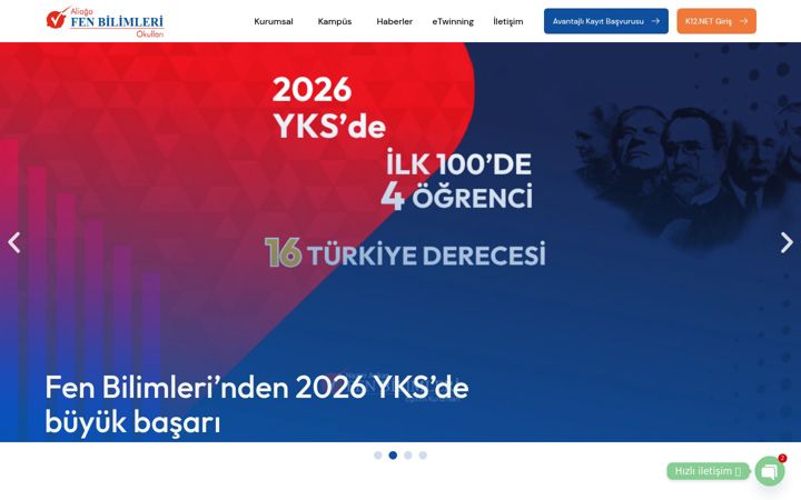 Snimka zaslona za fenbilimlerialiaga.k12.tr