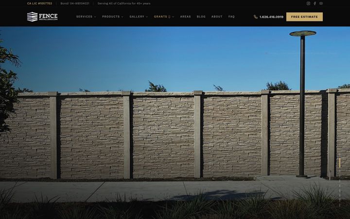 Screenshot of fenceinstallers.com