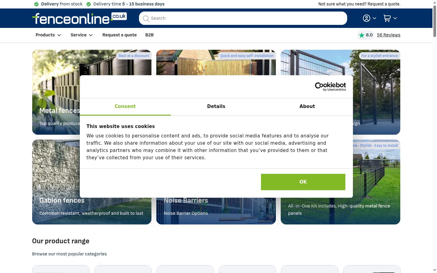 Screenshot del banner di consenso mostrato prima di qualsiasi interazione