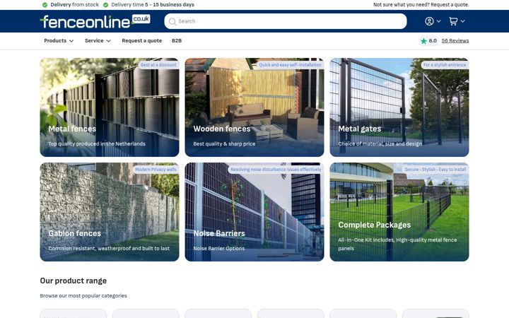 Screenshot of fenceonline.co.uk