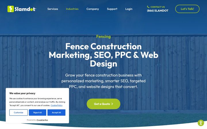 Screenshot of fenceseo.com