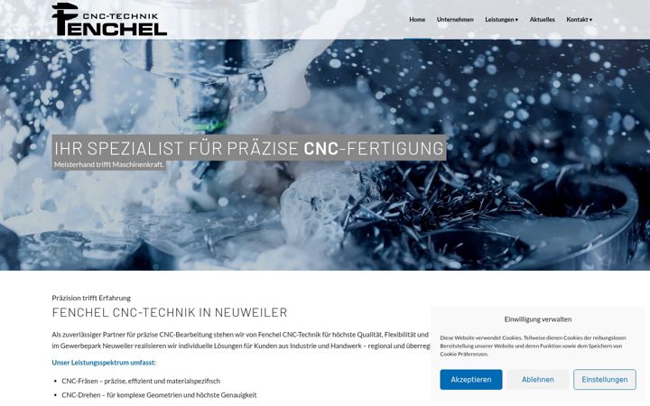 Екранна снимка на fenchel-cnc.de