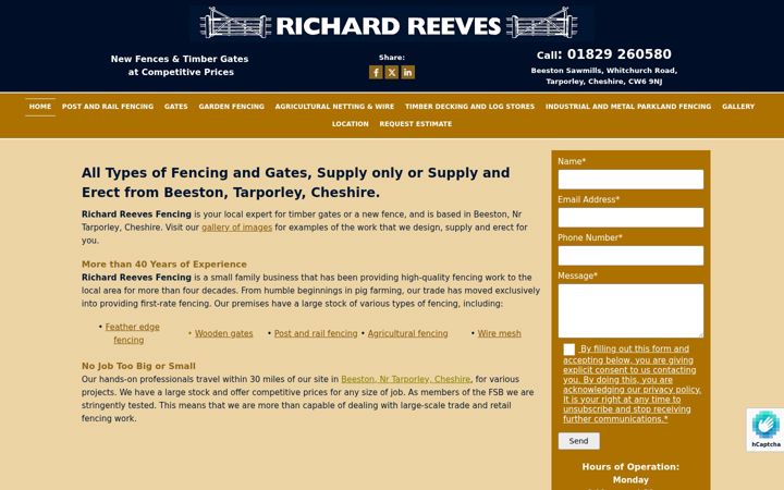Screenshot of fencing-cheshire.com