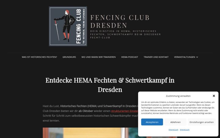 Screenshot of fencing-club.de