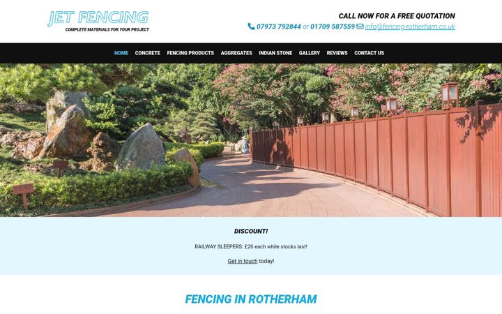 Screenshot ta' fencing-rotherham.co.uk
