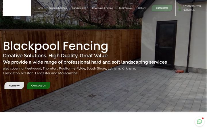 Screenshot of fencingblackpool.co.uk