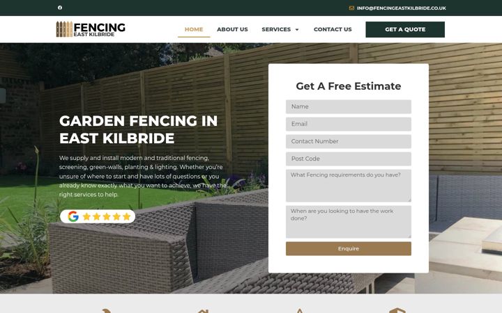 Screenshot of fencingeastkilbride.co.uk