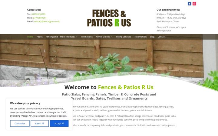 Screenshot of fencingrus.co.uk