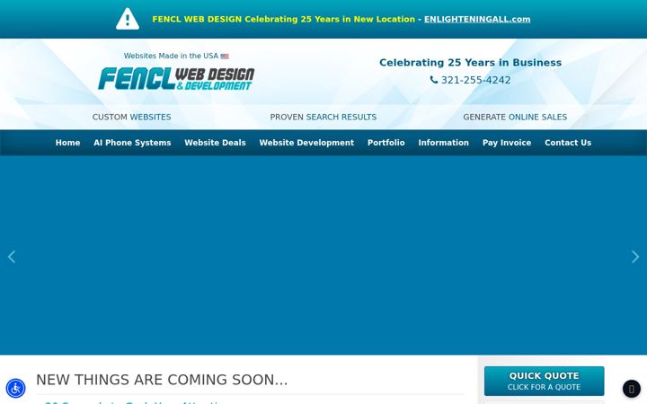 Skjermbilde av fenclwebdesign.com