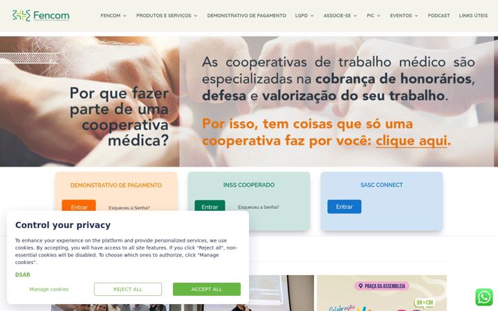 Snímek obrazovky fencom.coop.br