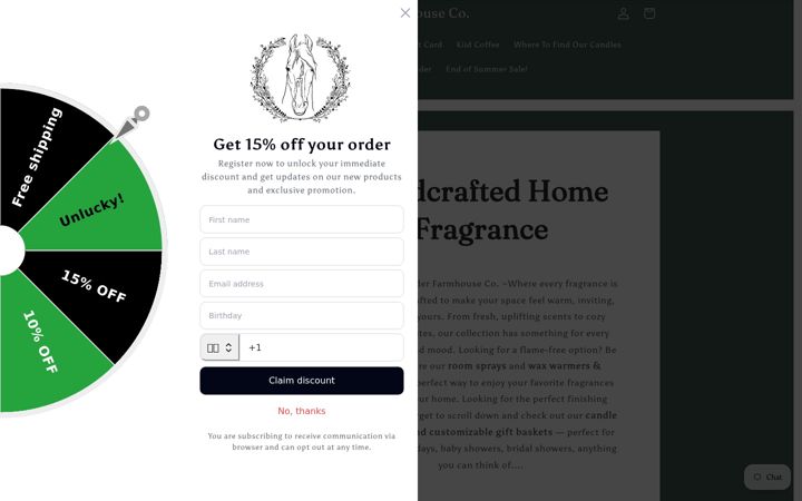 Screenshot of fenderfarmhouseco.com
