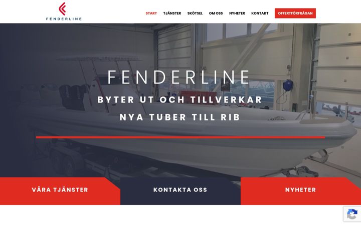 Screenshot of fenderline.se