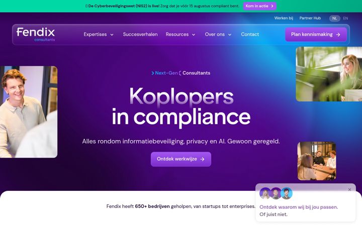 Screenshot of fendix.nl