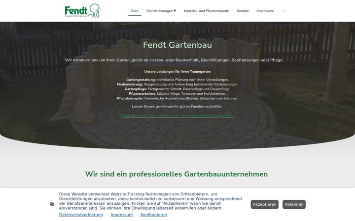 Екранна снимка на fendt-gartenbau.de