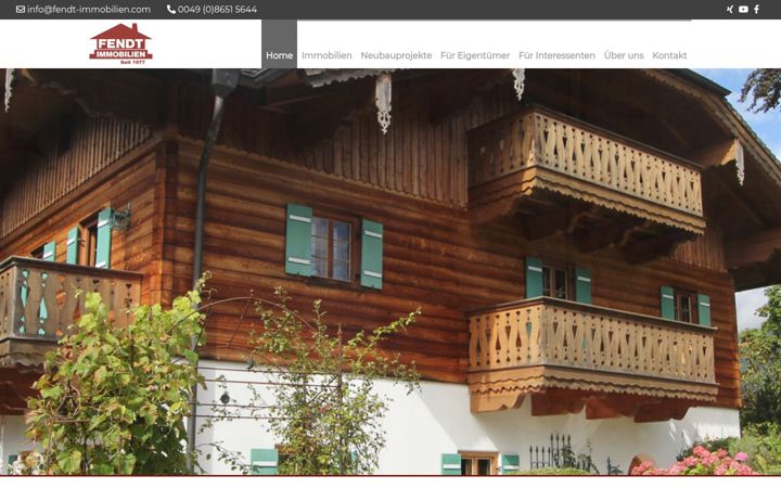 Screenshot of fendt-immobilien.com