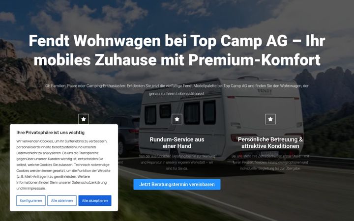 Screenshot of fendtwohnwagen.ch