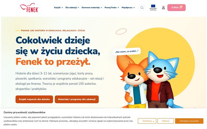 Screenshot of fenek.pl