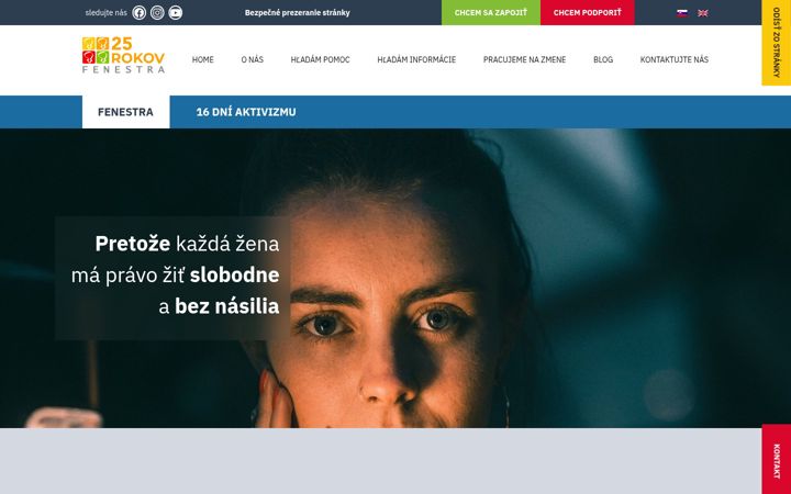 Screenshot of fenestra.sk