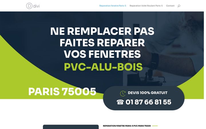 Screenshot of fenetre-paris5.fr