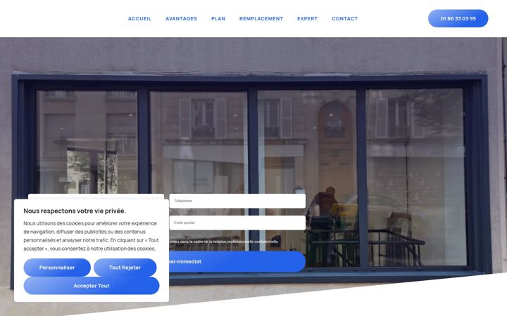 Screenshot of fenetrealuparis.fr
