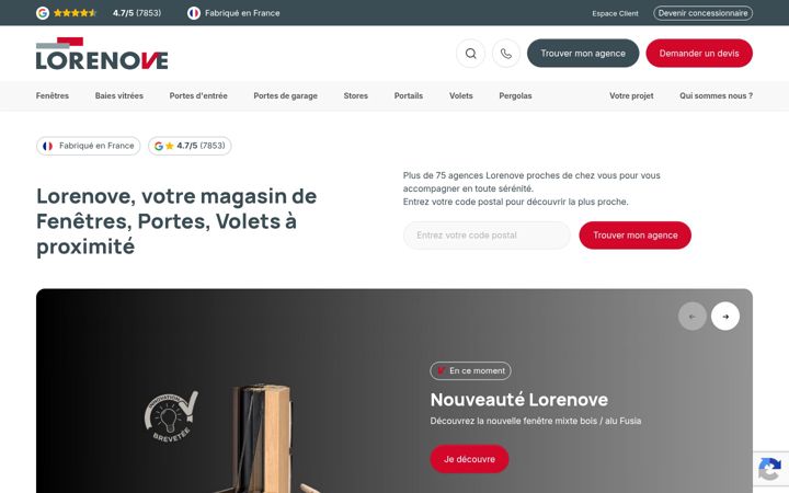 Screenshot of fenetres-lorenove.fr