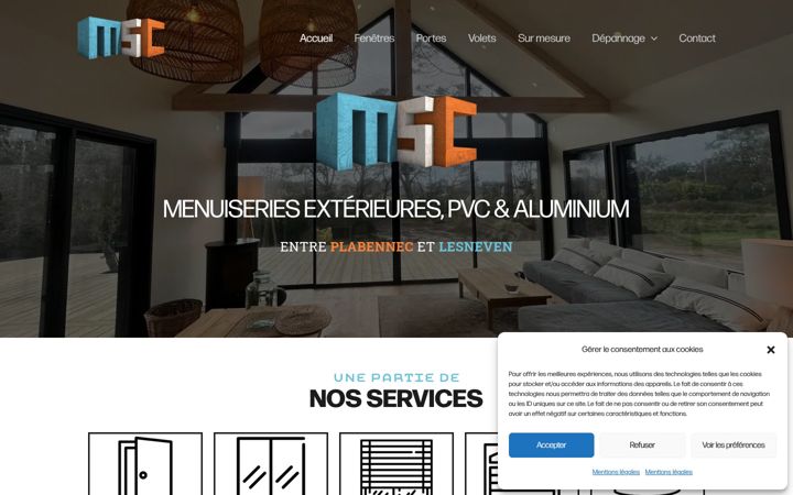 Screenshot of fenetres-msc.fr