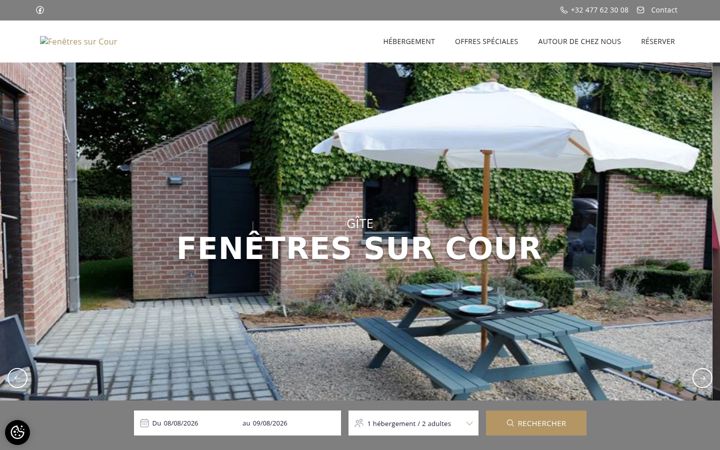 Screenshot of fenetressurcour.be